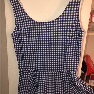 Blue & White plaid flow dress.